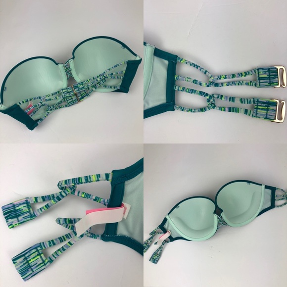 Victoria's Secret The Beach Bandeau Teal 34C - Picture 6 of 8